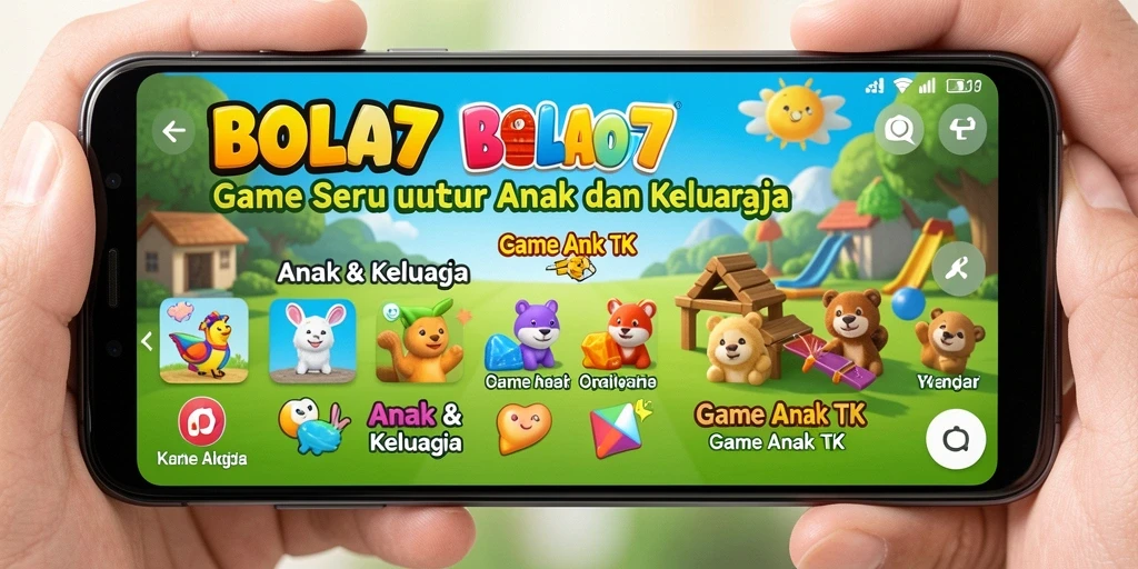 Antarmuka warna-warni aplikasi BOLA07 untuk anak-anak.