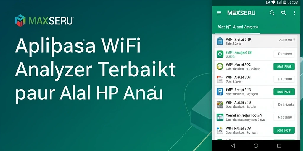 Tampilan antarmuka aplikasi MAXSERU untuk analisis WiFi yang intuitif.