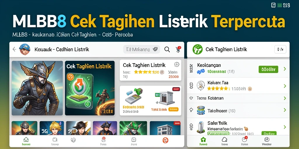 Screenshot MLBB8 menampilkan antarmuka cek tagihan listrik yang jelas dan informatif.
