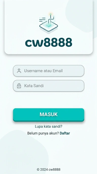 Tampilan halaman login cw8888